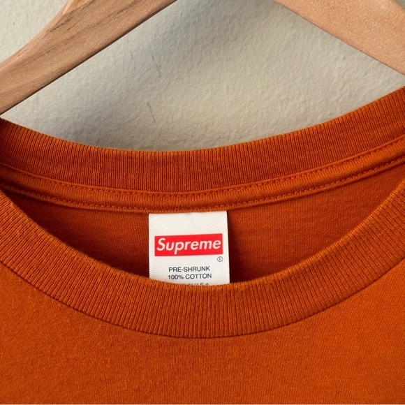 SUPREME Bed Tee Rust FW2021 Season 100% Cotton - Picture 10 of 14